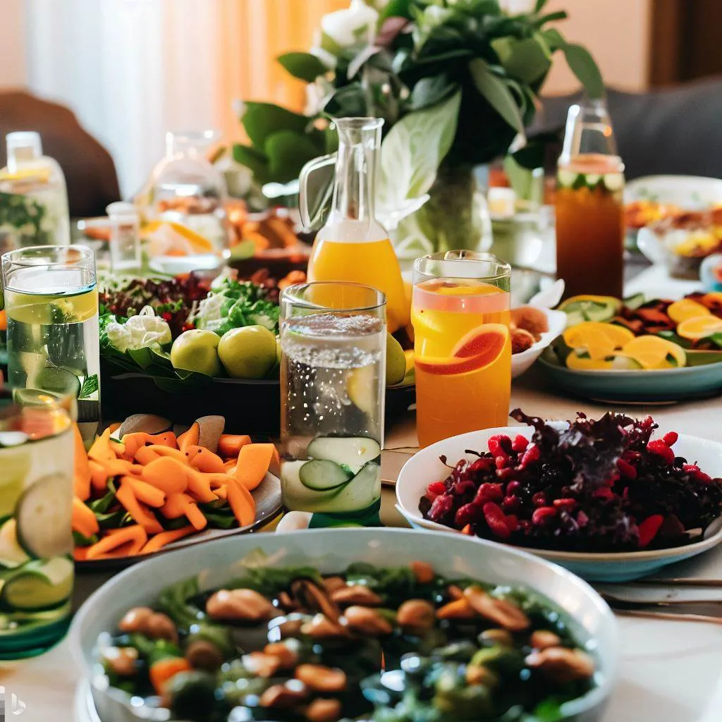 healthy dinner party Healthy dinner party table setting