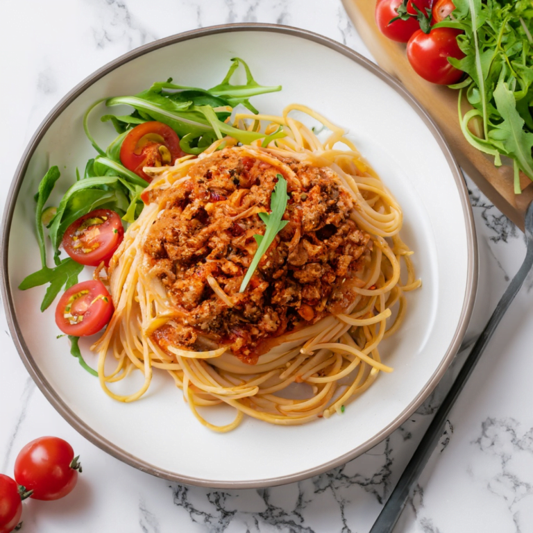 spaghetti bolognese under 500 caloreis