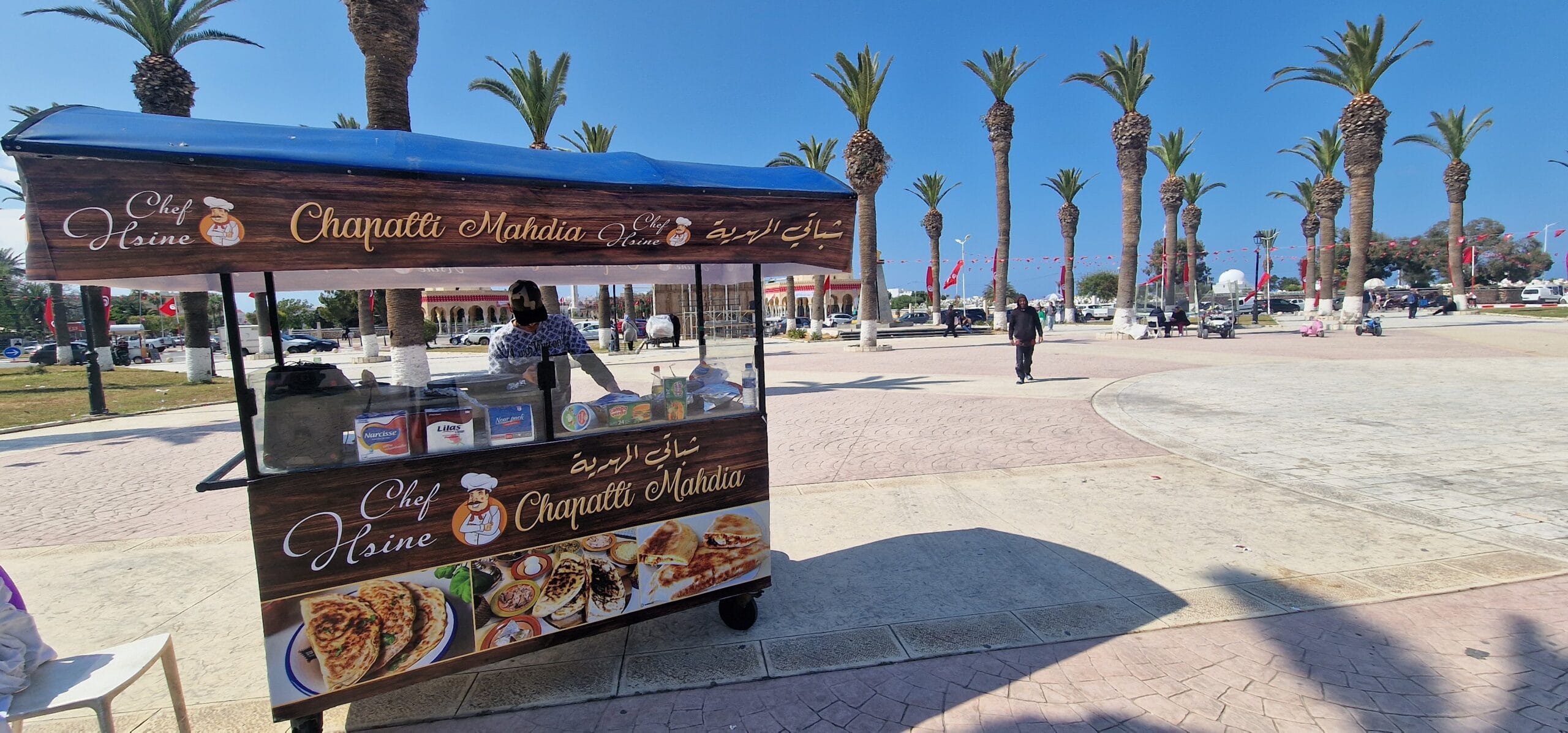 Food stall on the seafront in Tunisia