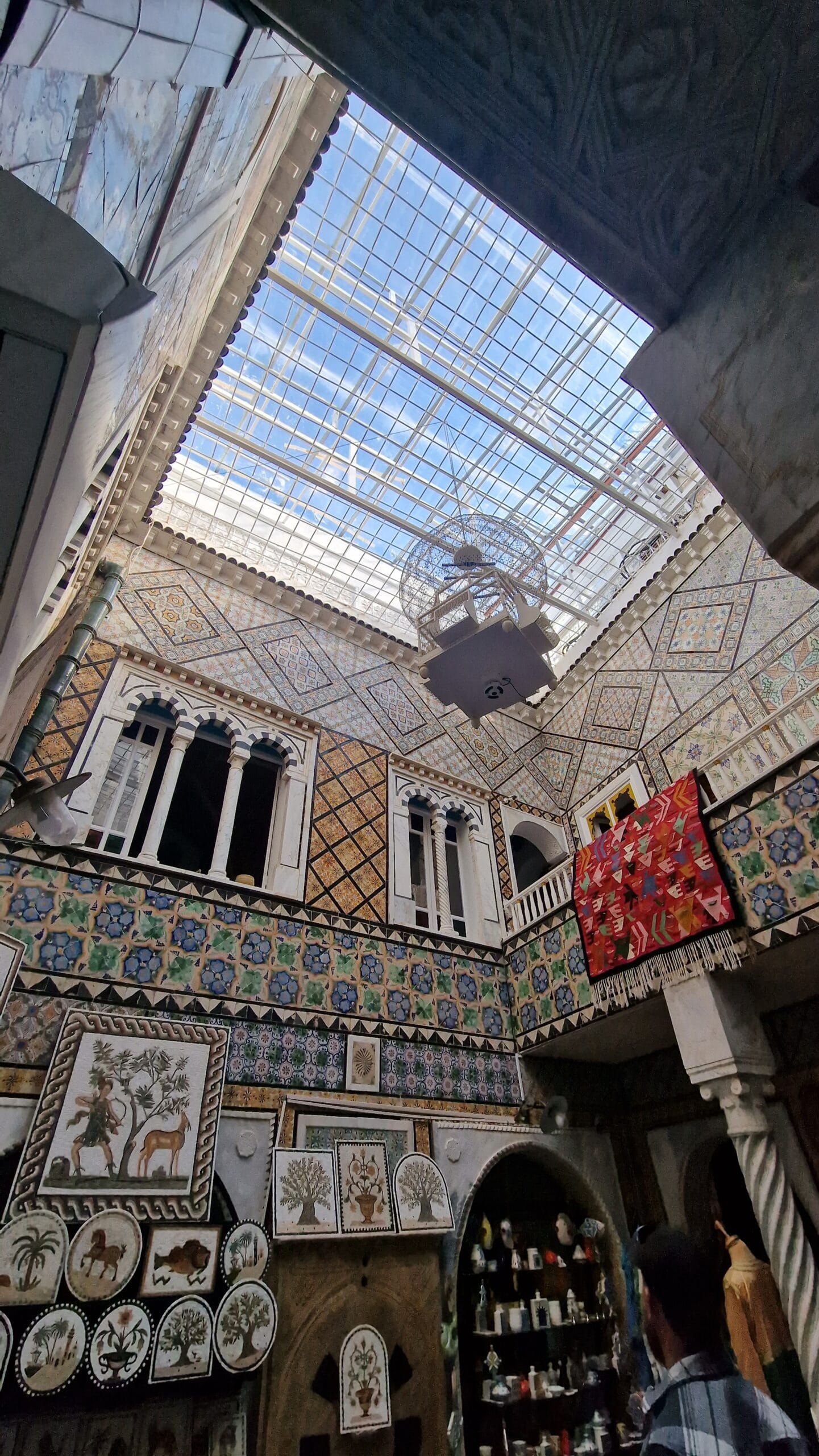 Decorated courtyard in a Tunisian medina