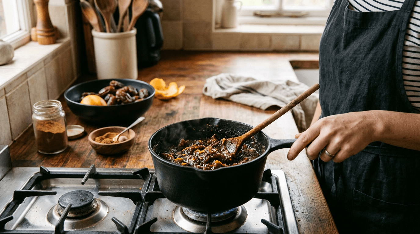 Imqaret step 1 - Cook the dates