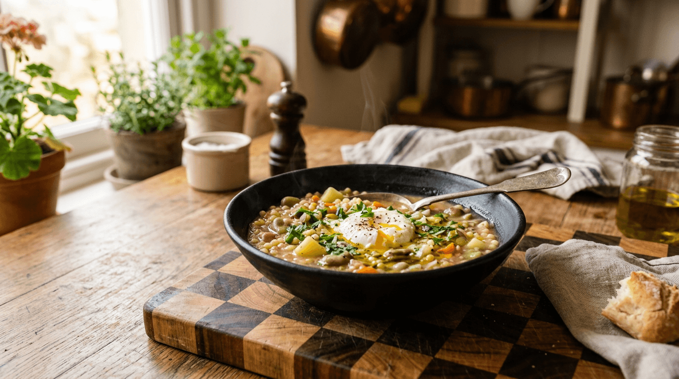 Kusksu (Maltese Broad Bean & Pasta Soup)