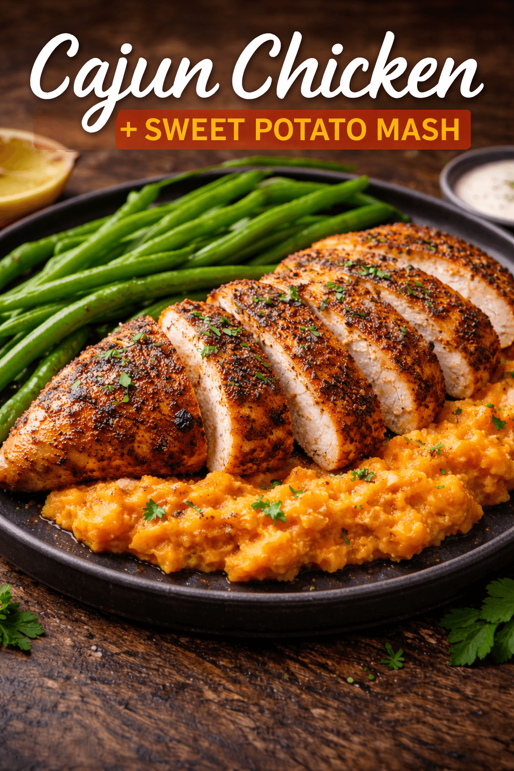Cajun chicken Pinterest image