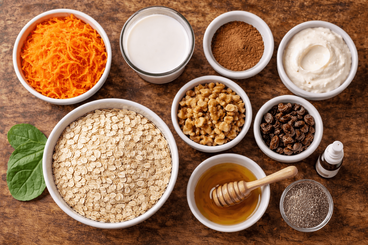 Carrot cake oats ingredients