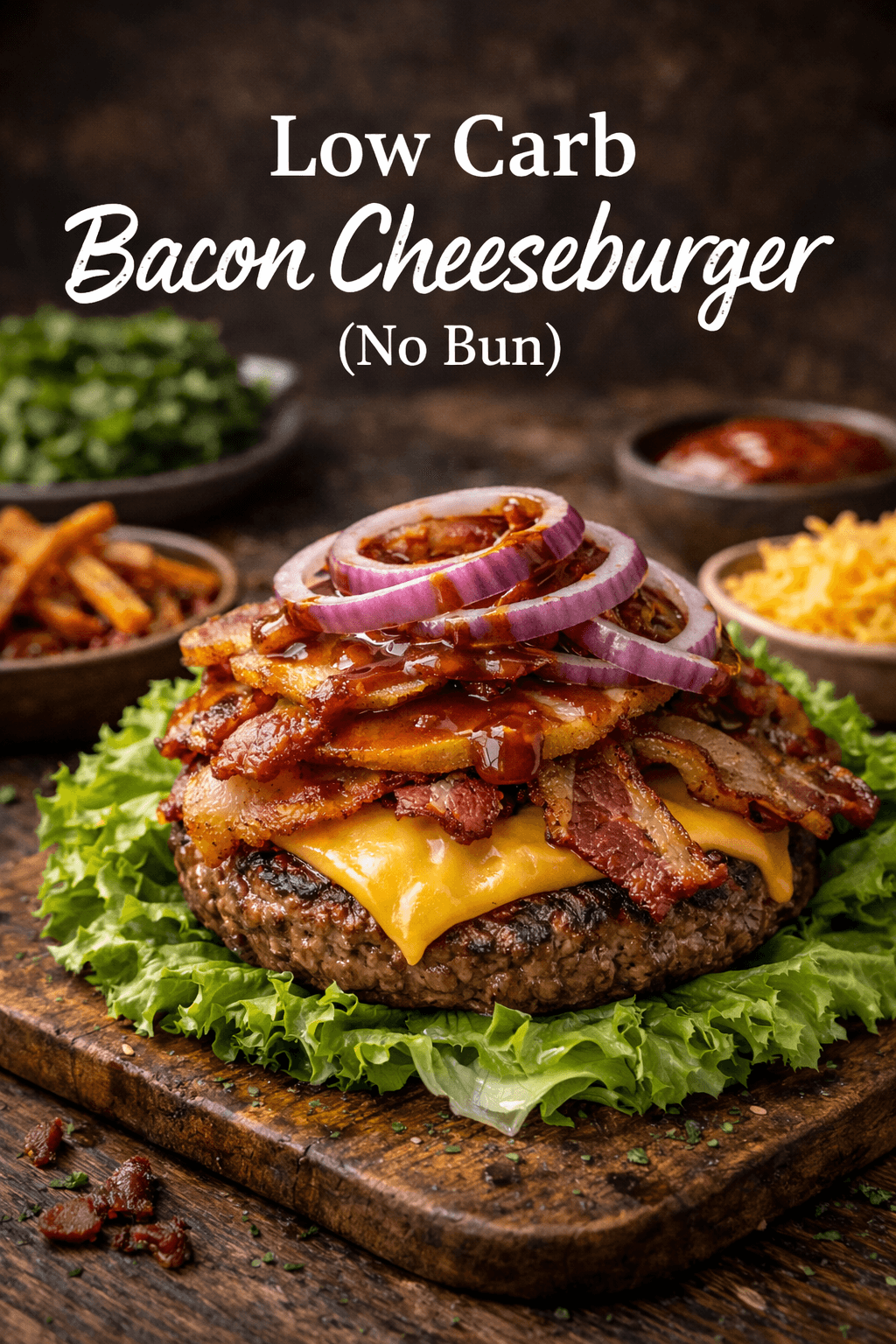 Bunless burger Pinterest image