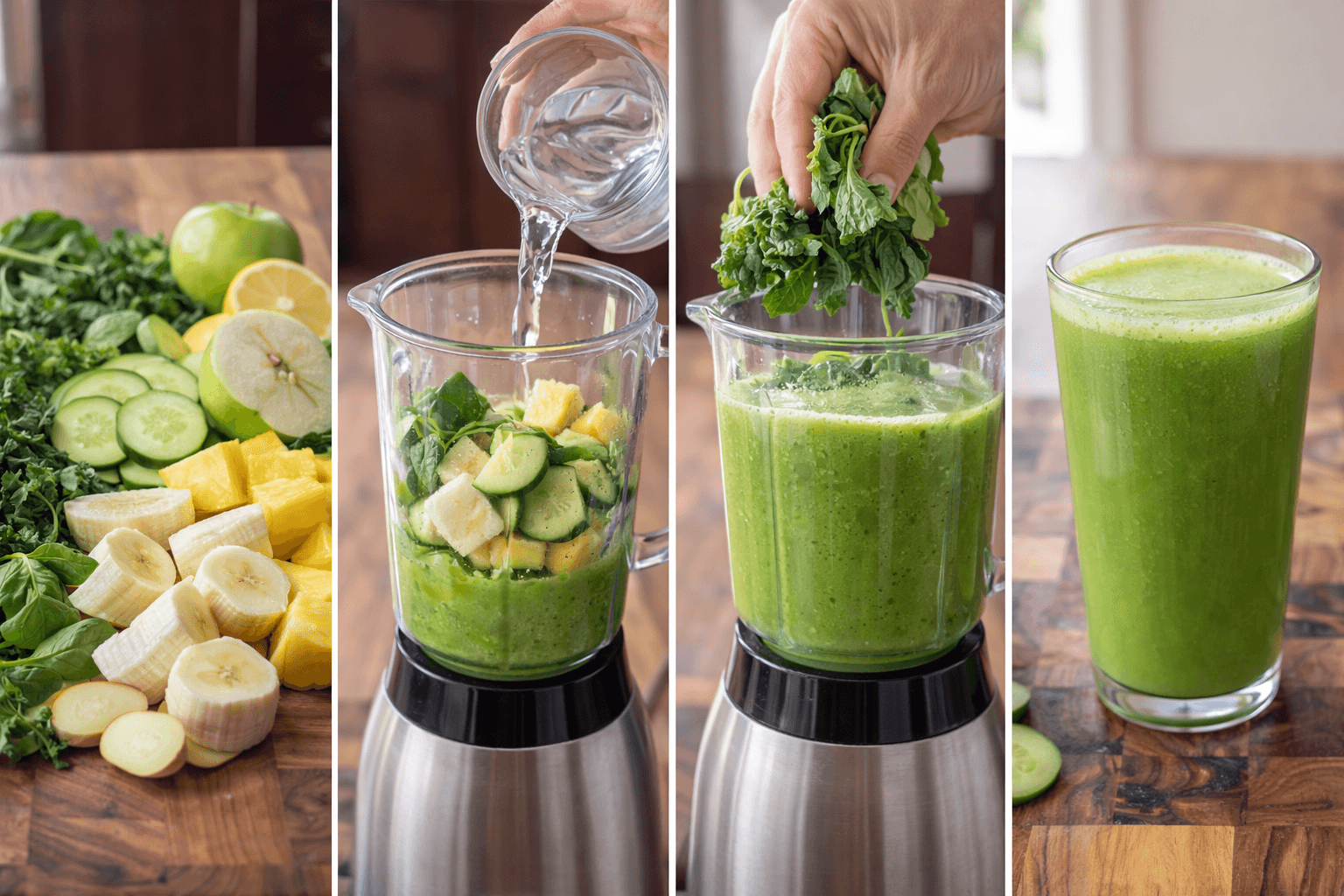 Making green machine juice