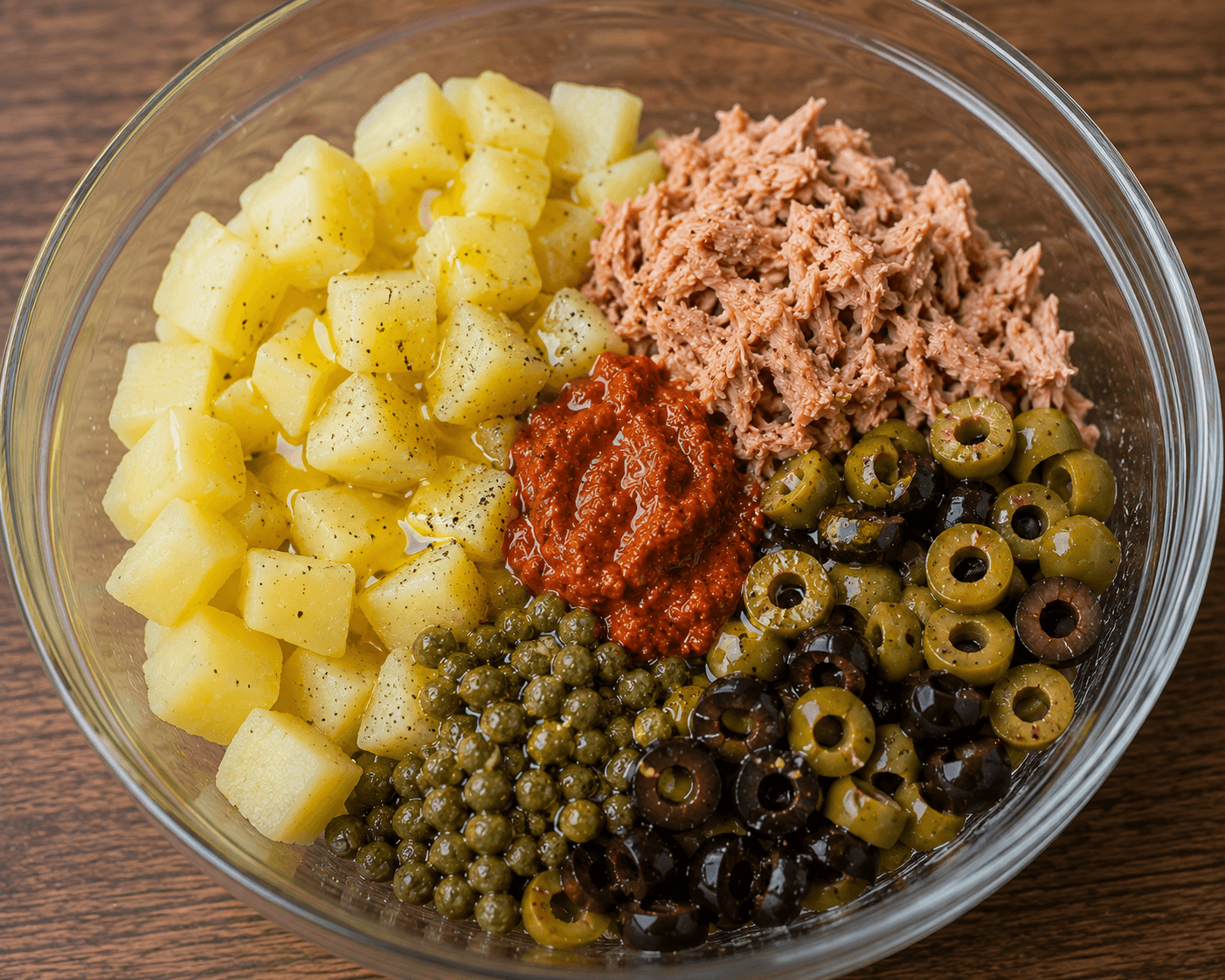 Fricasse fillings in a bowl