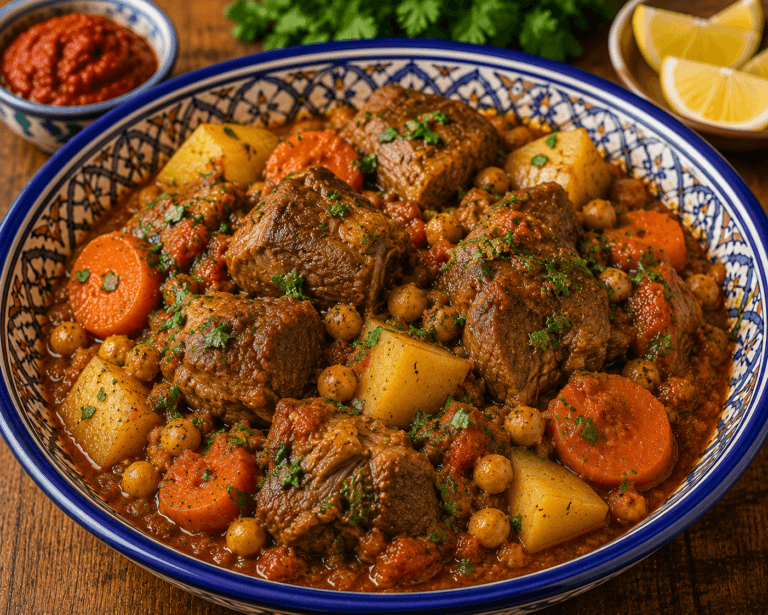 Lamb Marqa in a tunesian plate