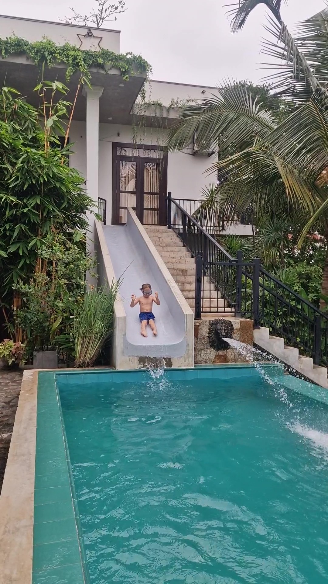 Hotel pool in Negombo, Sri Lanka