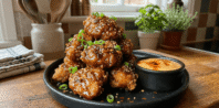 Sticky & Spicy Glazed Crispy Chicken Bites