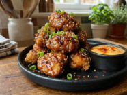 Sticky & Spicy Glazed Crispy Chicken Bites
