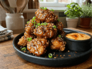 Sticky & Spicy Glazed Crispy Chicken Bites