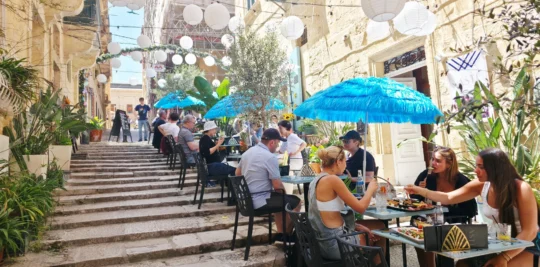 Terraces in Valetta - Malta