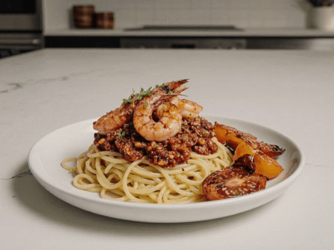 Prawn and Bean pasta