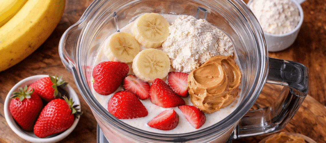 Smoothie ingredients ready to blend Smoothie ingredients ready to blend
