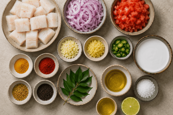 Sri Lankan Fish Curry Ingredients